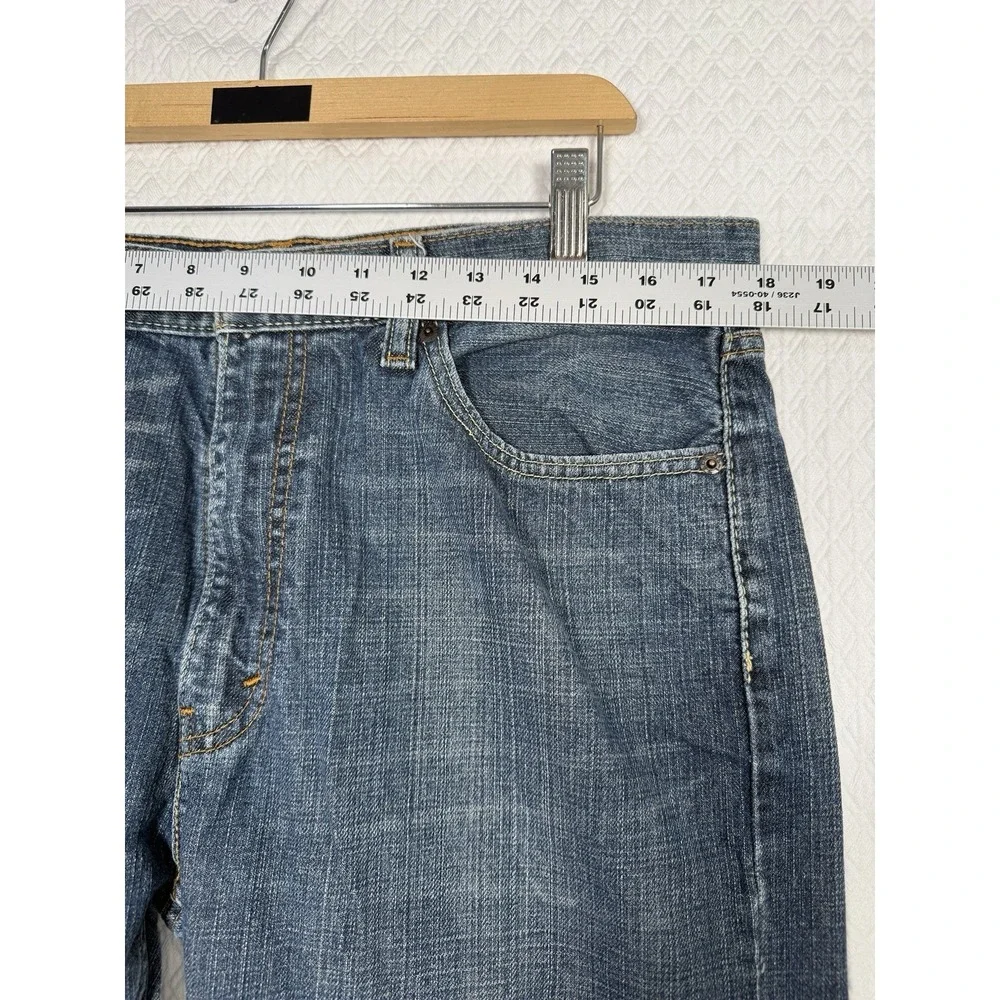 Levi's 505 Jeans Mens 36x29 Regular Fit Straight Leg Blue Denim Distressed - Picture 5 of 8